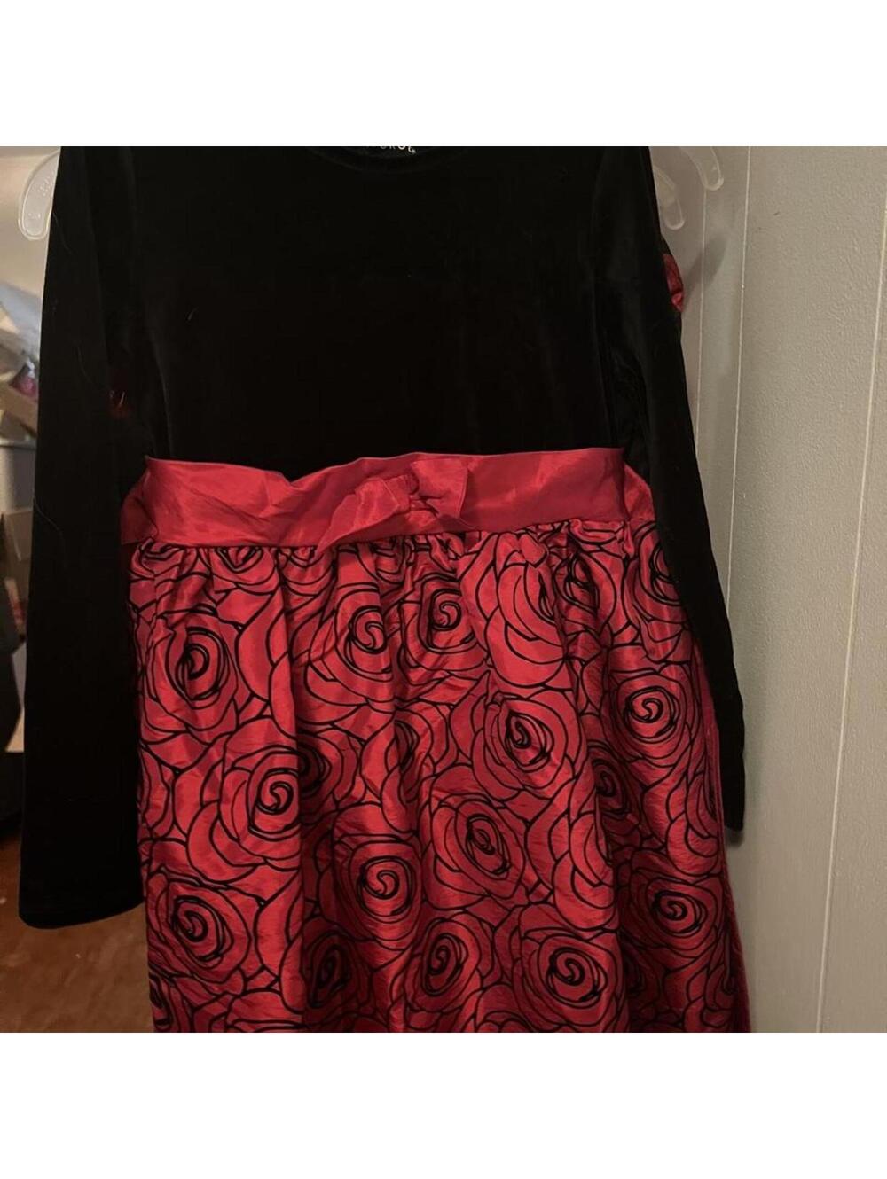 George Kid's Red and Black Dress